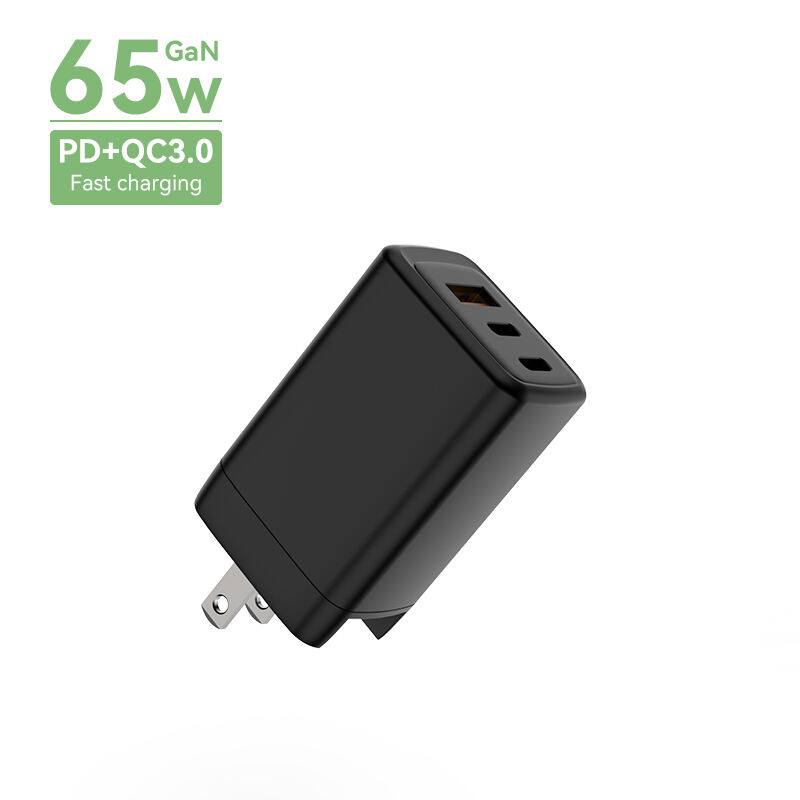 Interchangeable standard 65W 3-Port GaN Charger