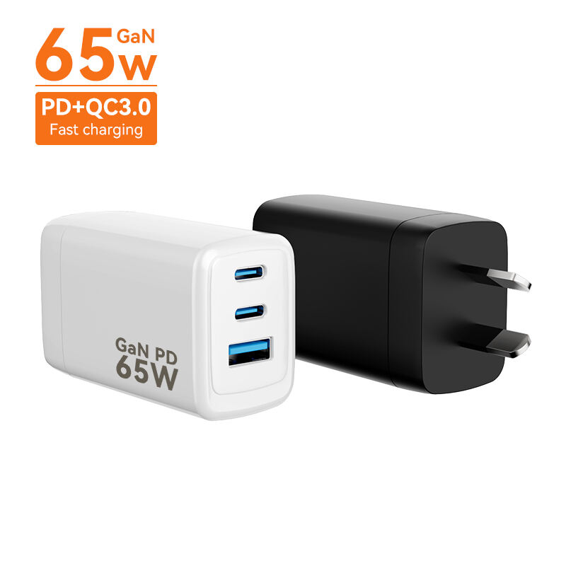 Australian Plug 65W 2C 1A GaN Charger Block