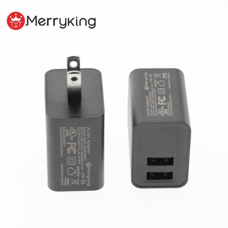 US Plug 5V 500mA USB A Dual Charger