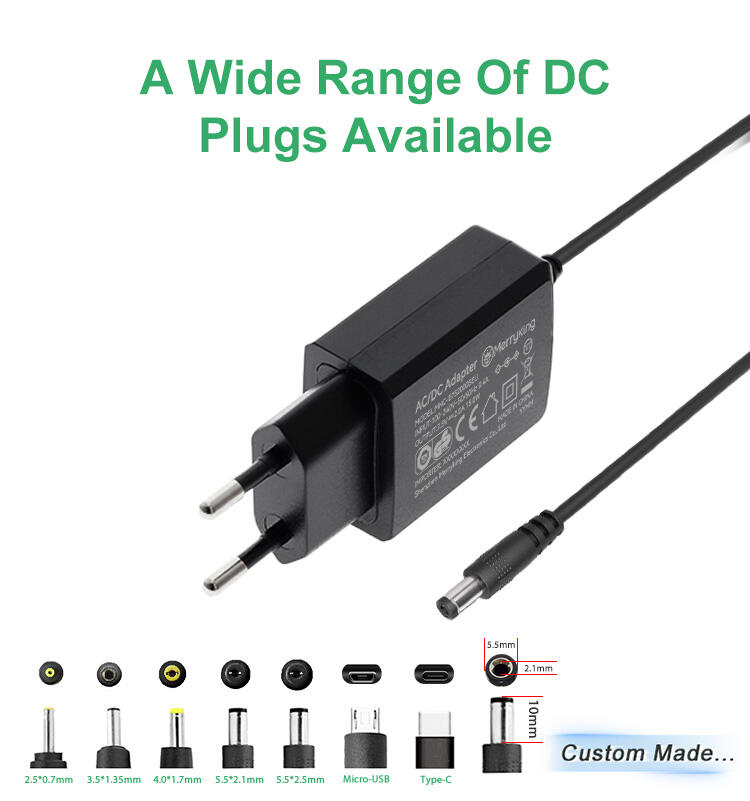 EU Plug AC Adapter 8V 2000ma