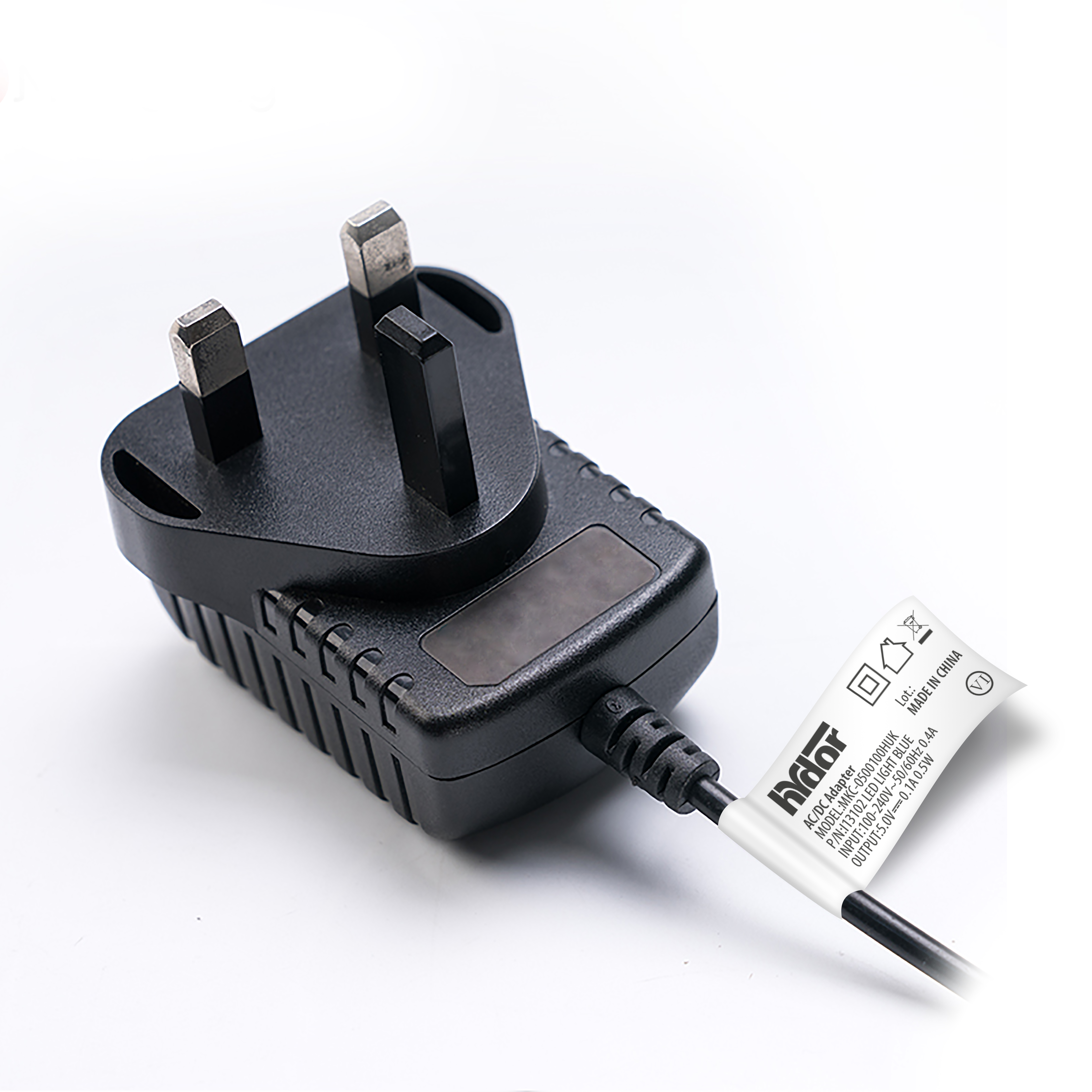 UK Plug 5V 2.4A Wall-mounted Power Adapter