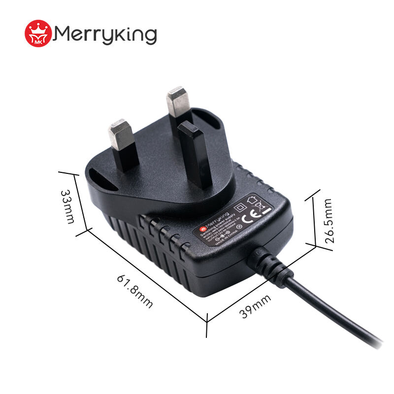 UK Plug 5V 2.4A Wall-mounted Power Adapter