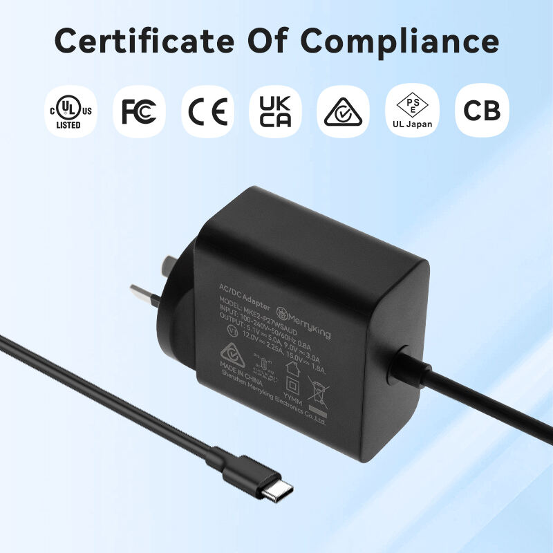 Carregador Raspberry Pi de 27W 9V 3A do Tipo AU