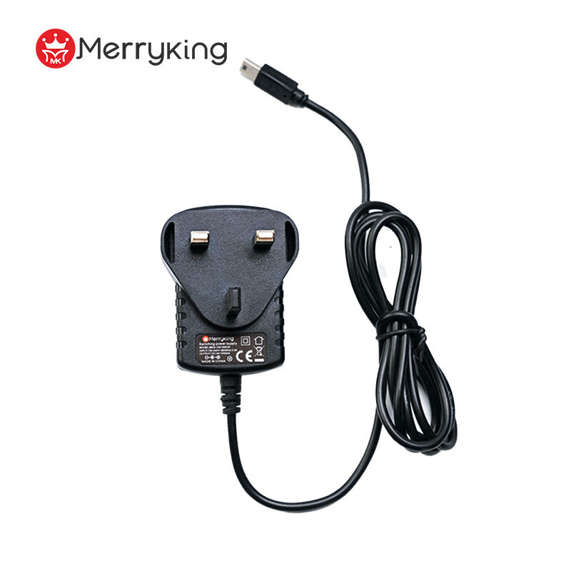 UK Plug 5V 2.4A Wall-mounted Power Adapter