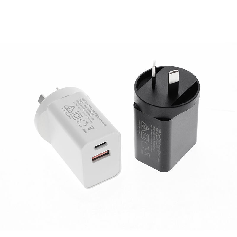 AU Type PD 20W 9V 2.22A Dual Port Fast Charger