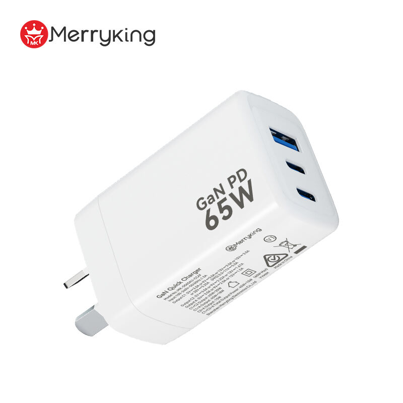 Australian Plug 65W 2C 1A GaN Charger Block