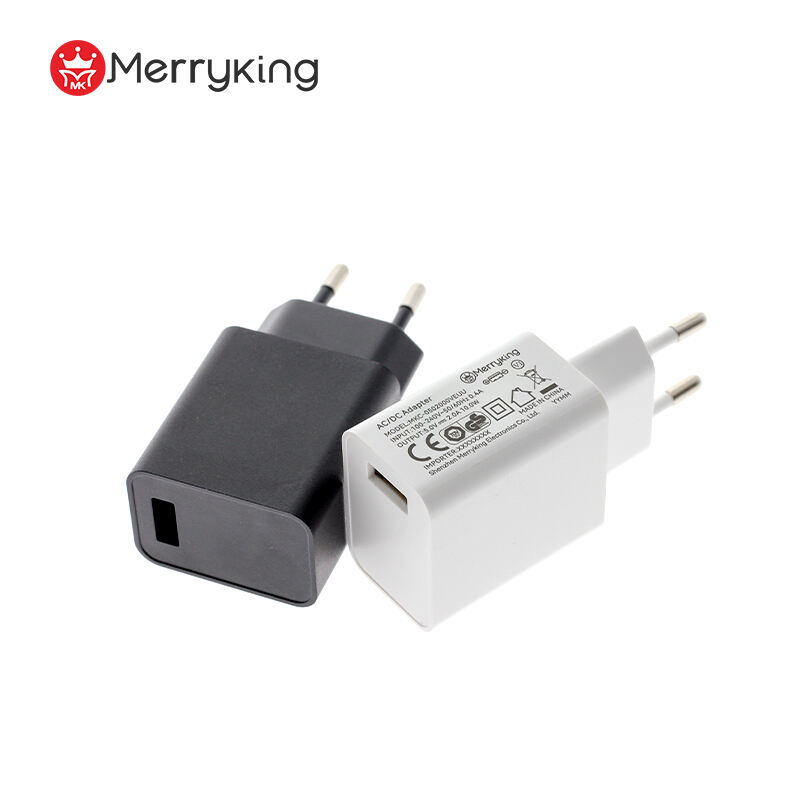 EU Standard 5V 2.4A USB A Charger Adapter