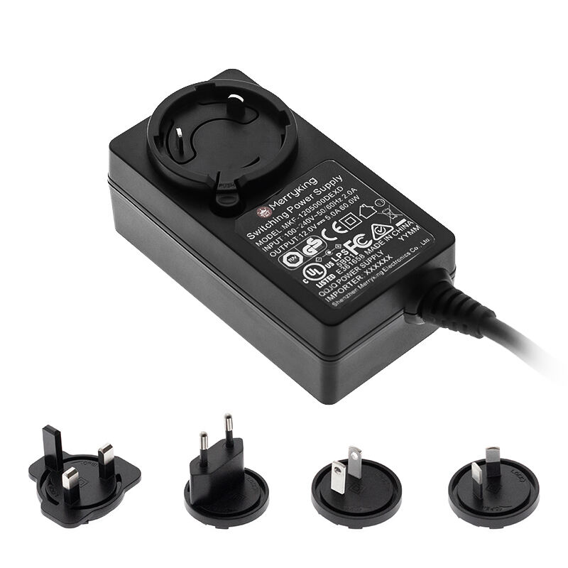 12V5A Interchangeable AC/DC Power Adapter