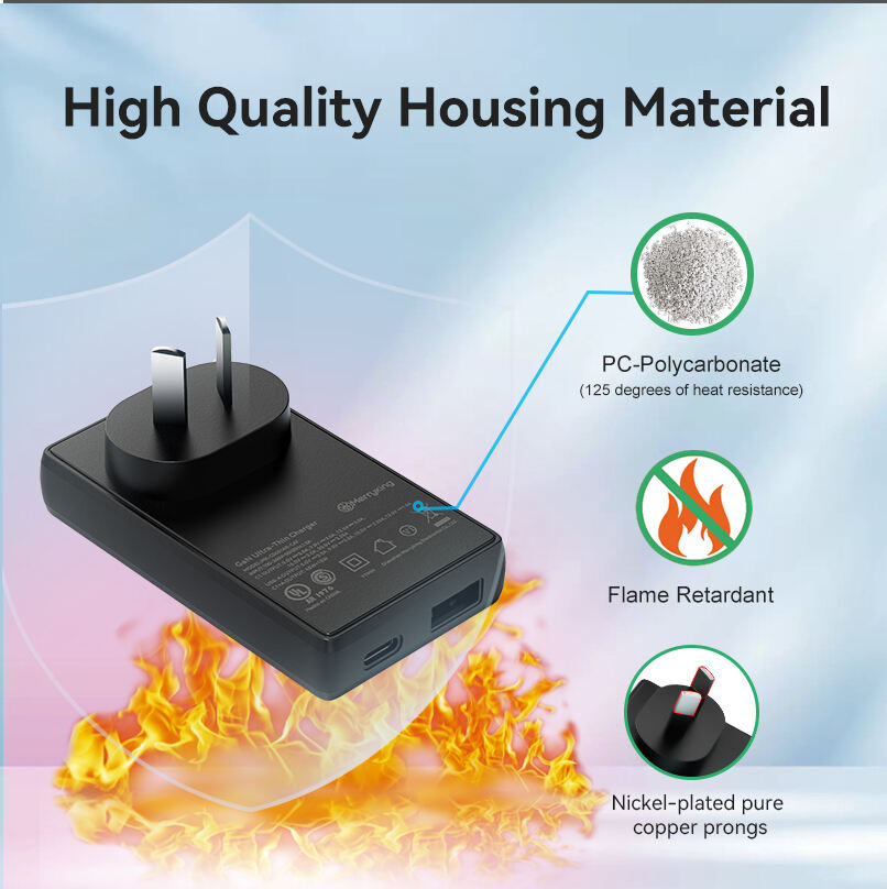 Thicker GaN 65W Charger With Dual-port