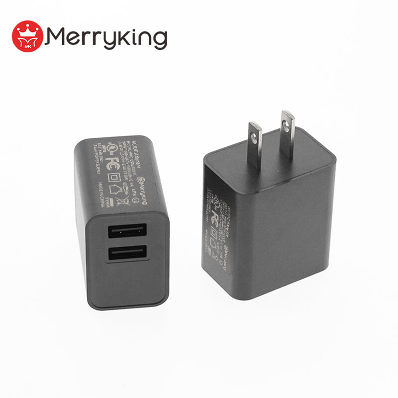 US Plug 5V 500mA USB A Dual Charger