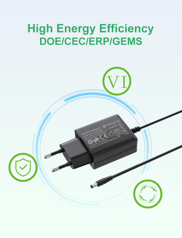 EU Plug AC Adapter 8V 2000ma