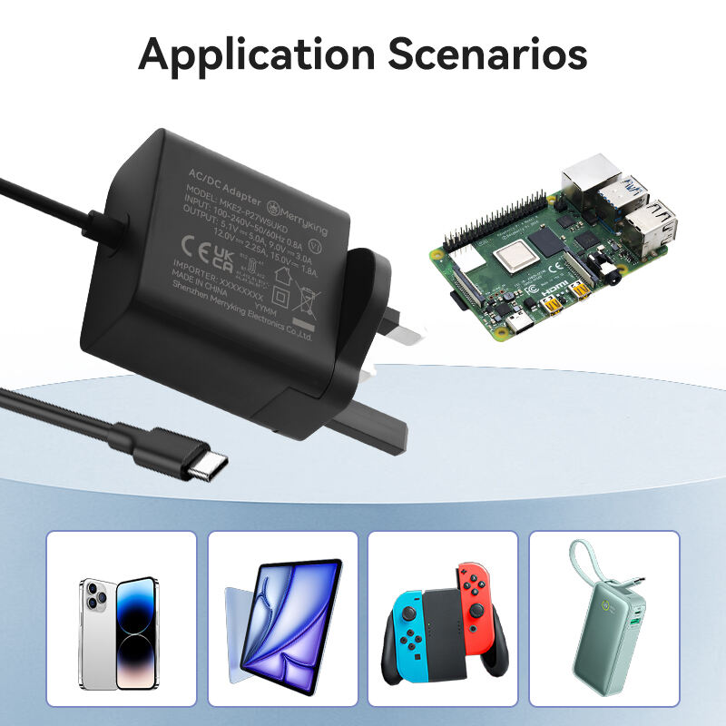 UK stik 27W 5,1V/5A Raspberry Pi oplader