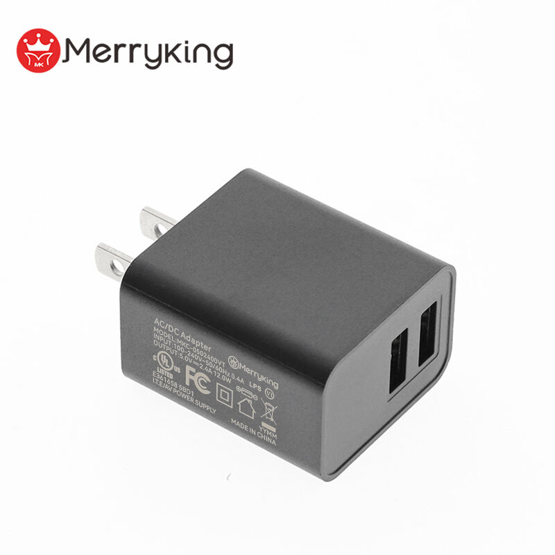 US Plug 5V 500mA USB A Dual Charger