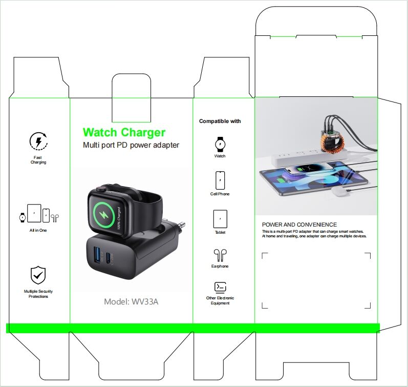 EU Plug 43W PD Fast charger for Smart Watch