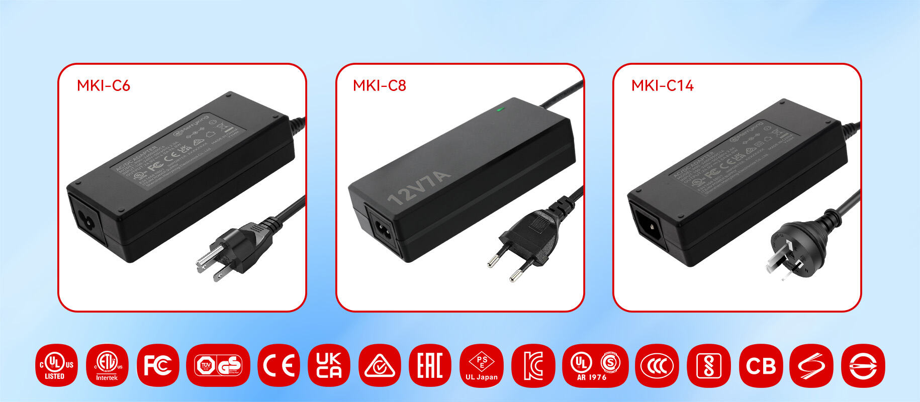 Calidad y fiabilidad inigualables del adaptador de 12 V y 7 A de Merryking