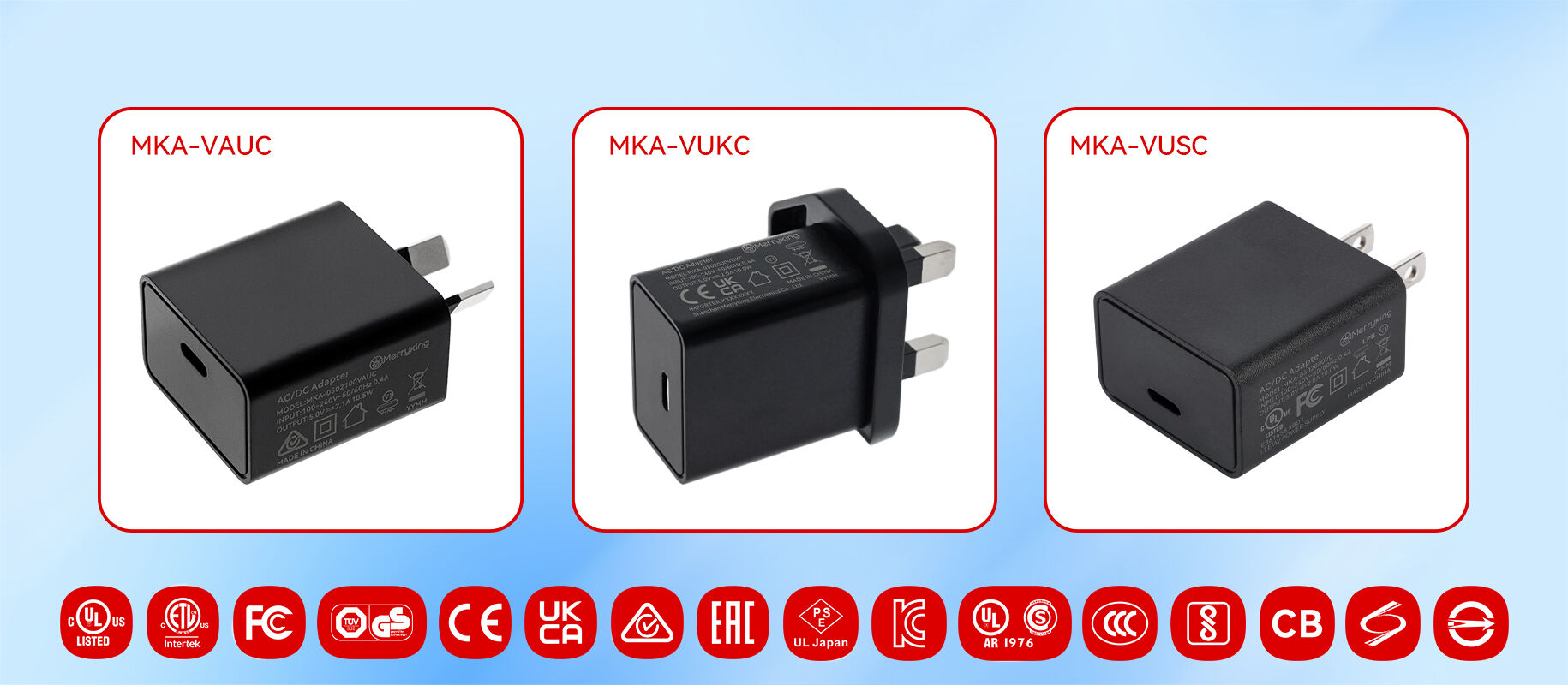 Calidad y fiabilidad inigualables del adaptador de alimentación de 5 V y 1 A de Merryking