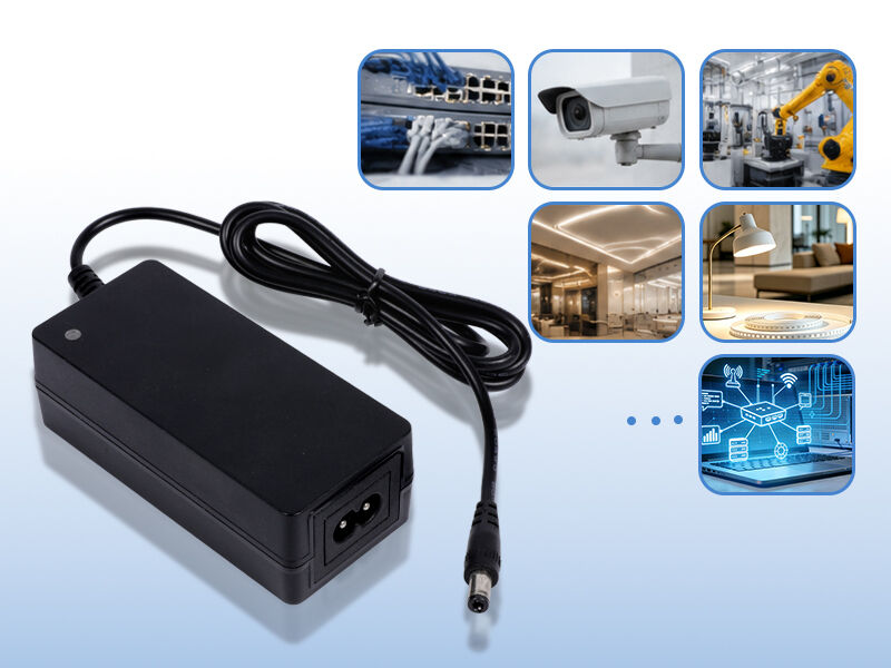 Quais são as aplicações de um adaptador de energia de 48 V?