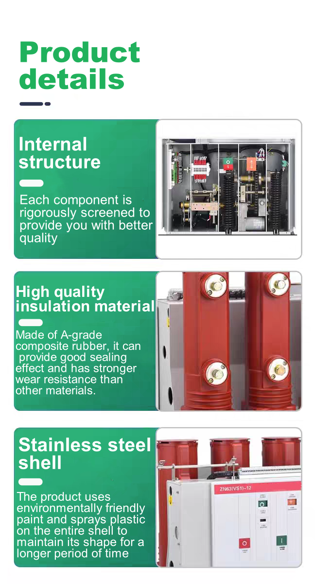 medium voltage vcb 12kv 630a  1250a 1600a indoor vacuum circuit breaker fixed type-30