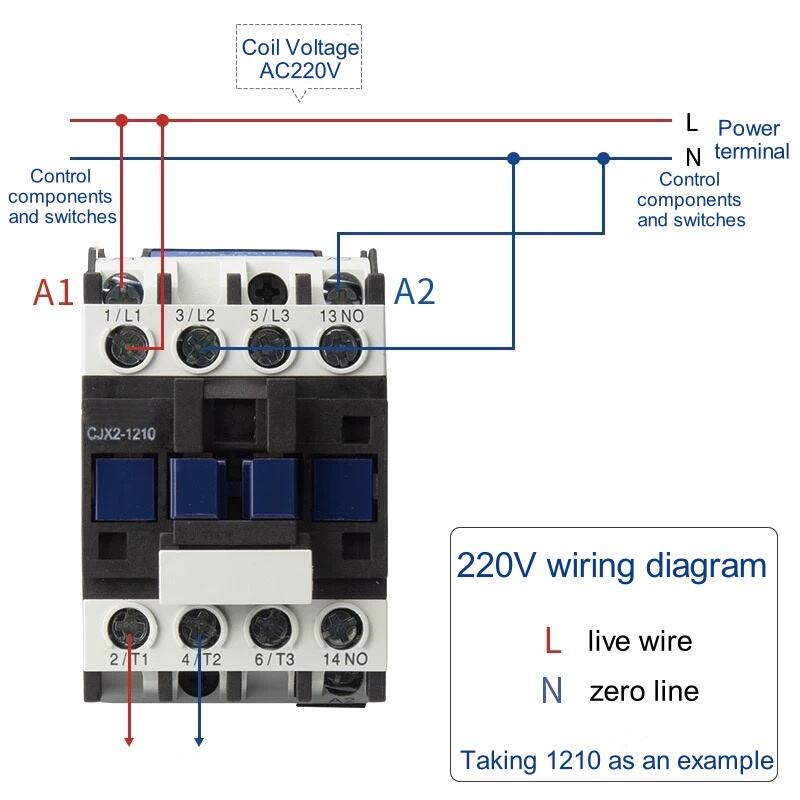 magnetic ac contactor 25a 220v din rail motor control switch-28