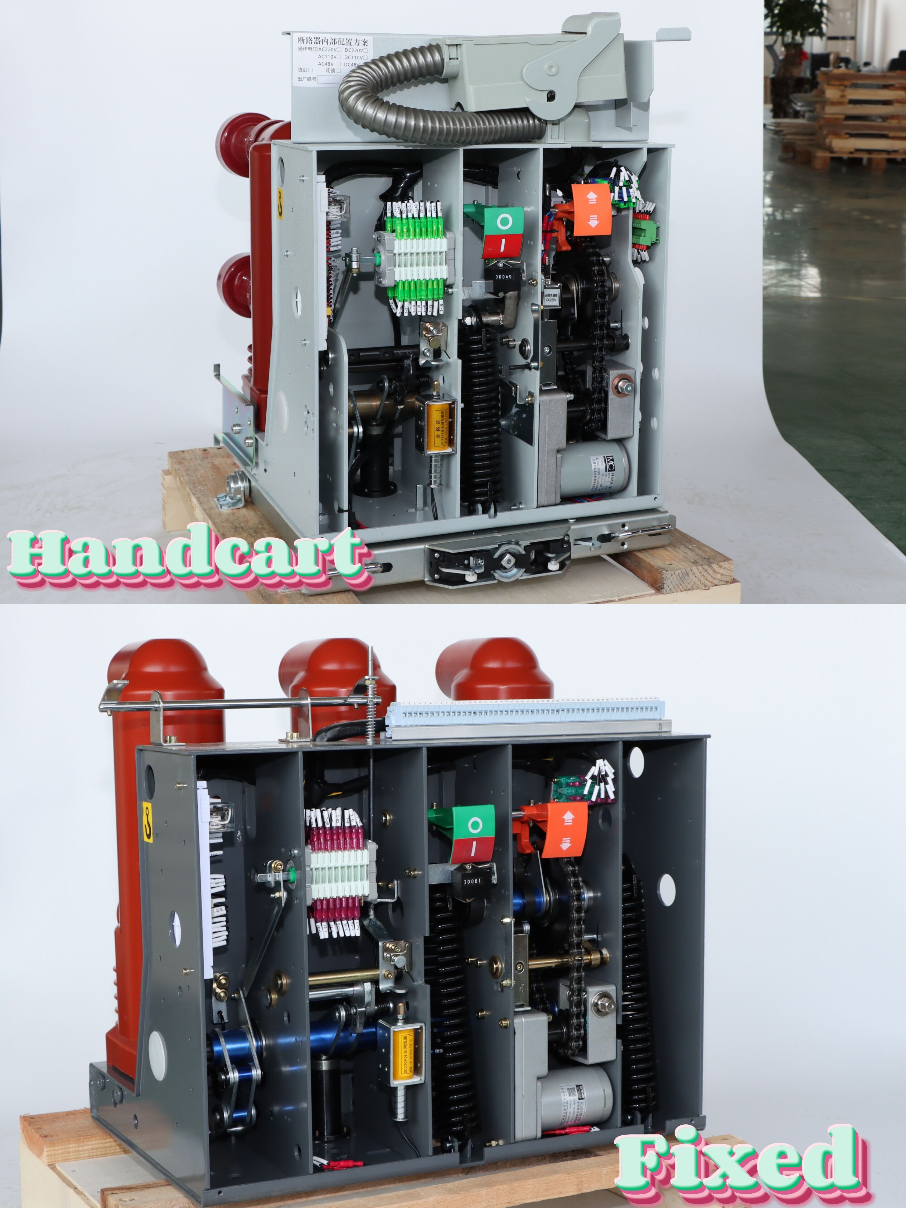 medium voltage vcb 12kv 630a  1250a 1600a indoor vacuum circuit breaker fixed type-16