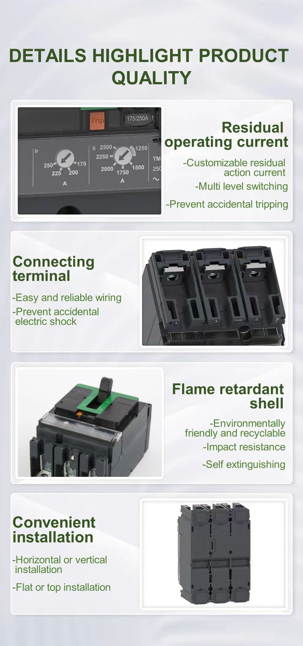 100A Molded case circuit breakers