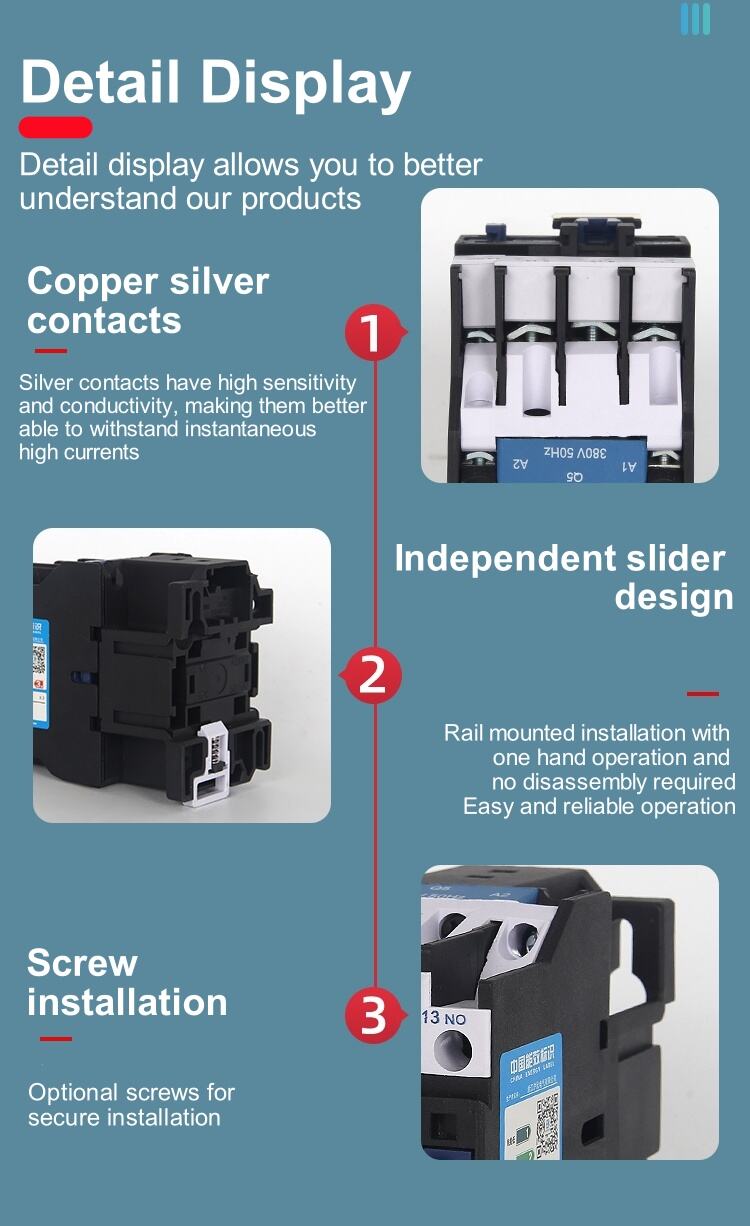 magnetic ac contactor 25a 220v din rail motor control switch-20