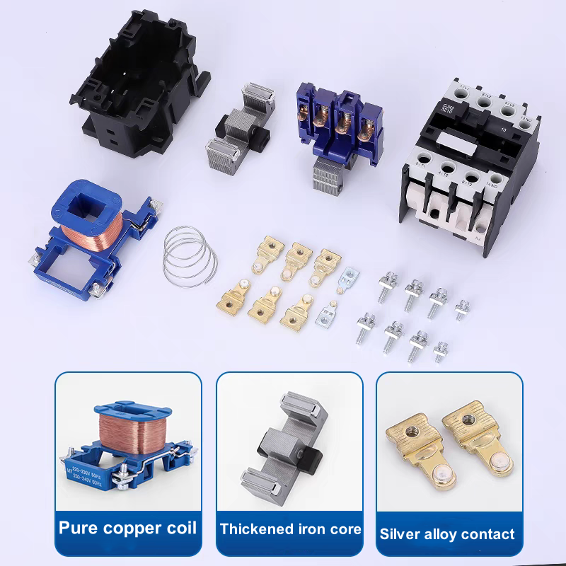 magnetic ac contactor 25a 220v din rail motor control switch-4