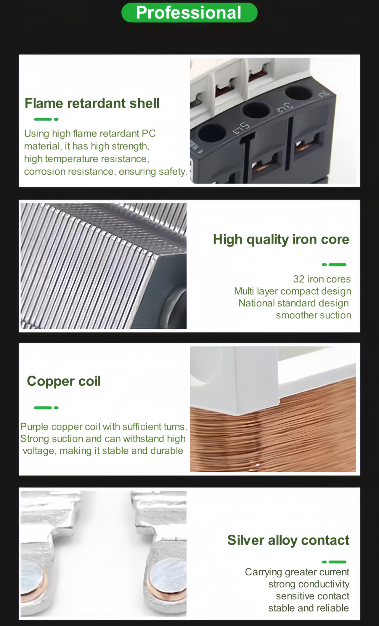 iec ac contactor 09a 95a 110v 3 pole electrical power relay magnetic ac contactors for power control-14