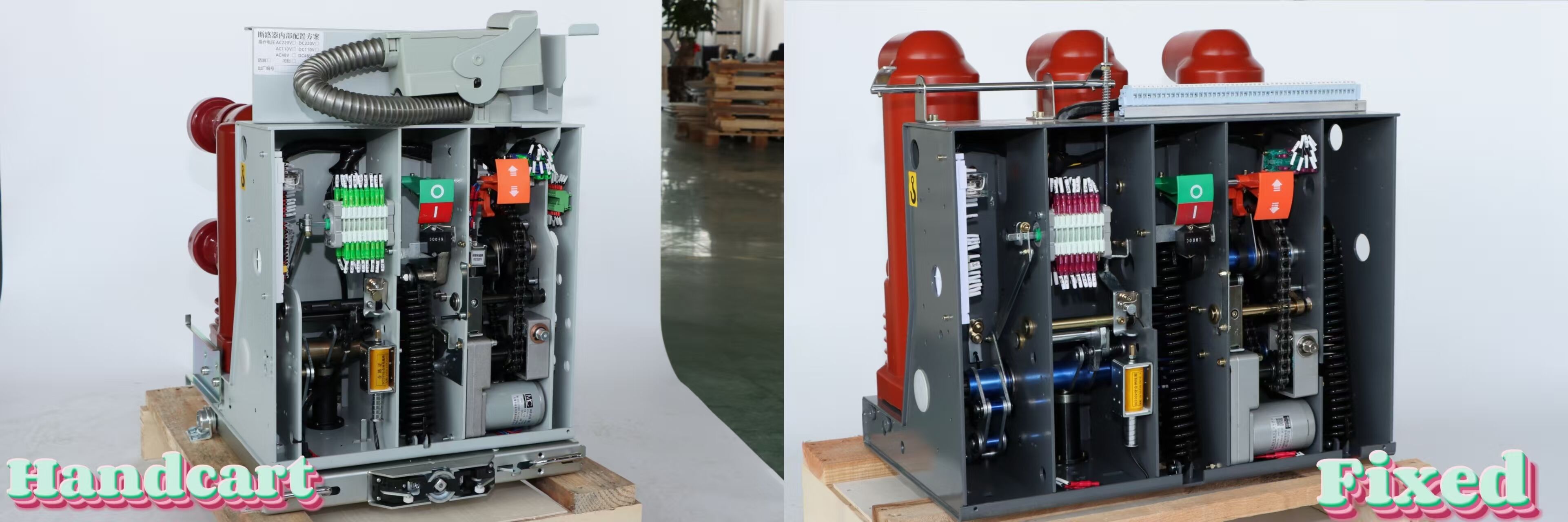 Medium Voltage VCB 12kV 630A- 1250A-1600A Indoor Vacuum Circuit Breaker fixed type details