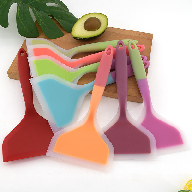 HOT Silicone cooking turner pancake shovel non-stick beef meat wide pizza spatula supplier