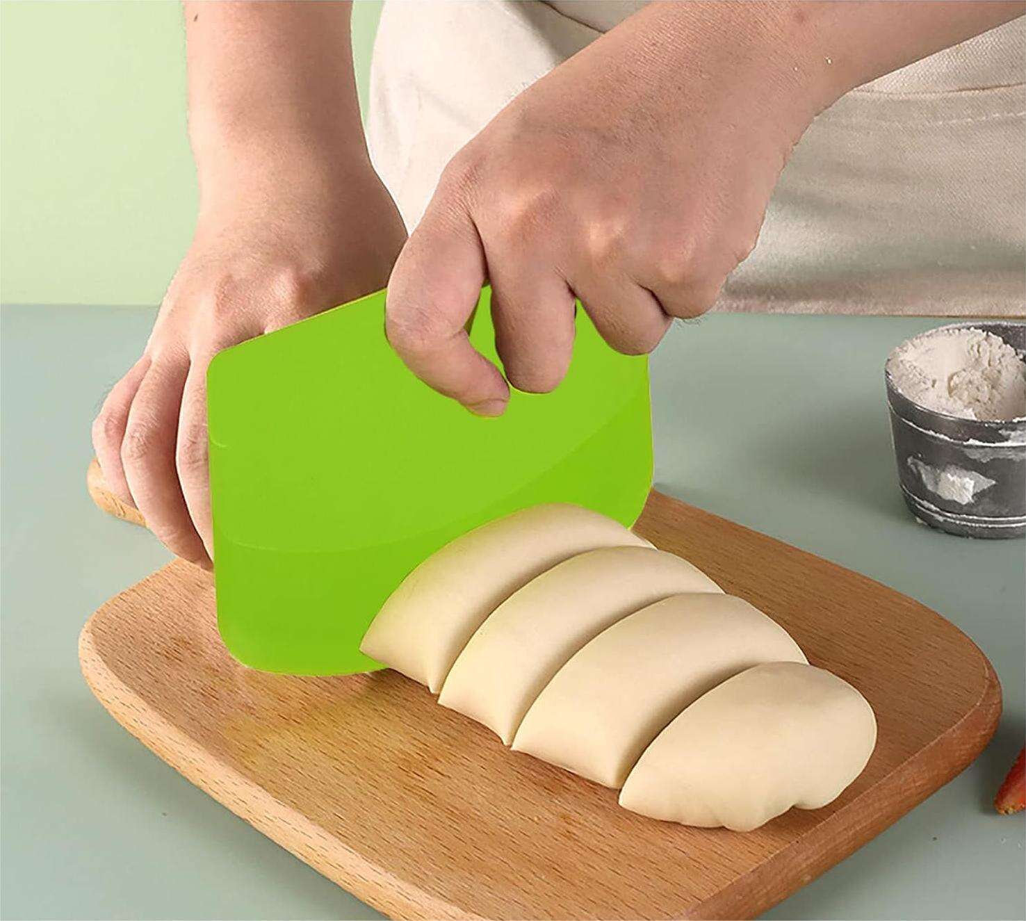 HOT Silicone soft dough cutter baking pastry tool cake cream scraper dough scraper details