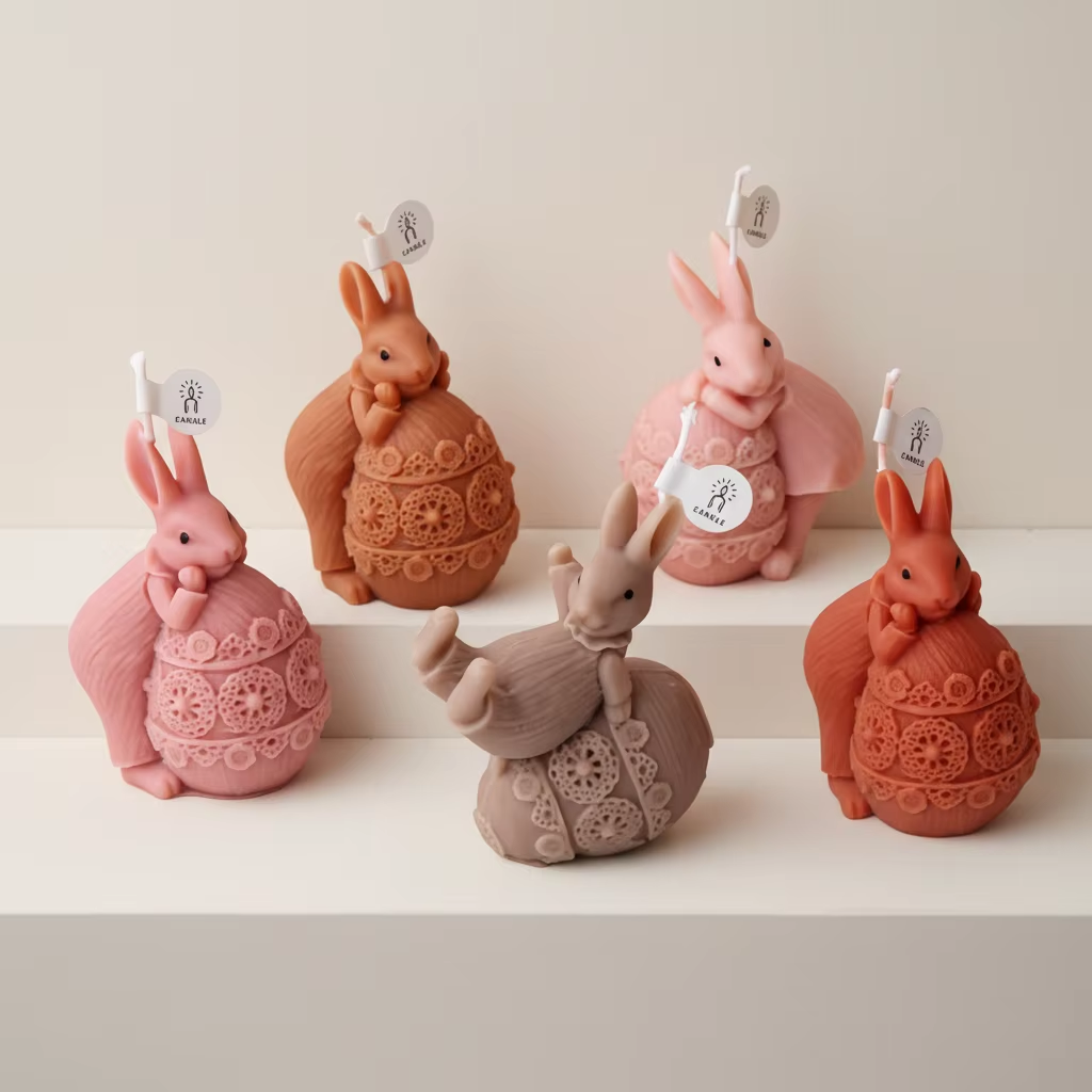 Bộ Khuôn Nến Thỏ Lễ Phục Sinh 3D Bằng Silicone HOT - Bộ Dụng Cụ Làm Nến Thủ Công Cho Trang Trí Nhà, Quà Tặng Mùa Xuân & Thủ Công Dịp Lễ