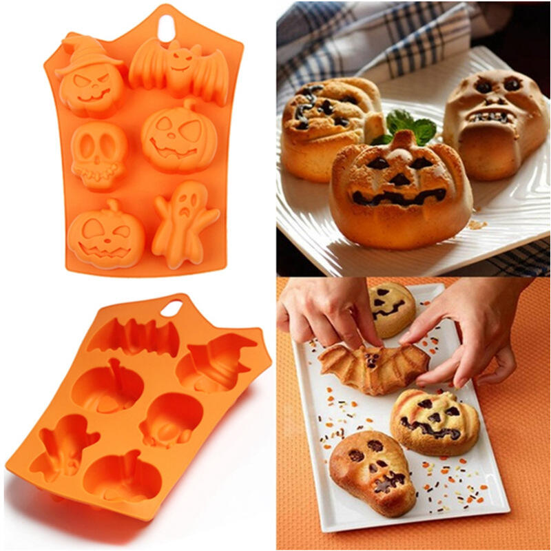 HOT Halloween Silicone Mould Chocolate Candy Jelly Baking Molds Gummy Bread Mold Trays with Christmas Themed Shapes details