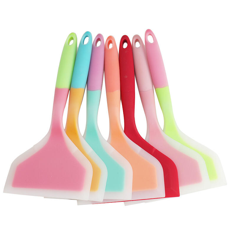 Spatula nấu ăn silicone HOT, dụng cụ lật bánh kếp, chống dính, rộng, dùng cho thịt bò, thịt và pizza