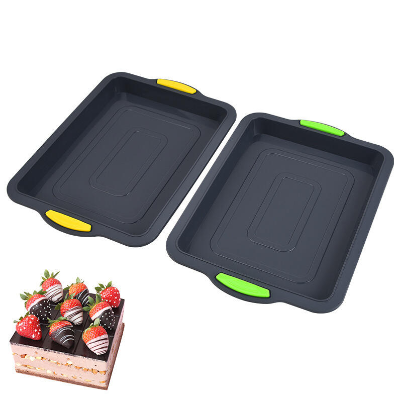 HOT Kitchen Non-Stick Silicone Square Cake and Brownie Pan with Easy Grip Steel Frame Handles Easy to Release supplier