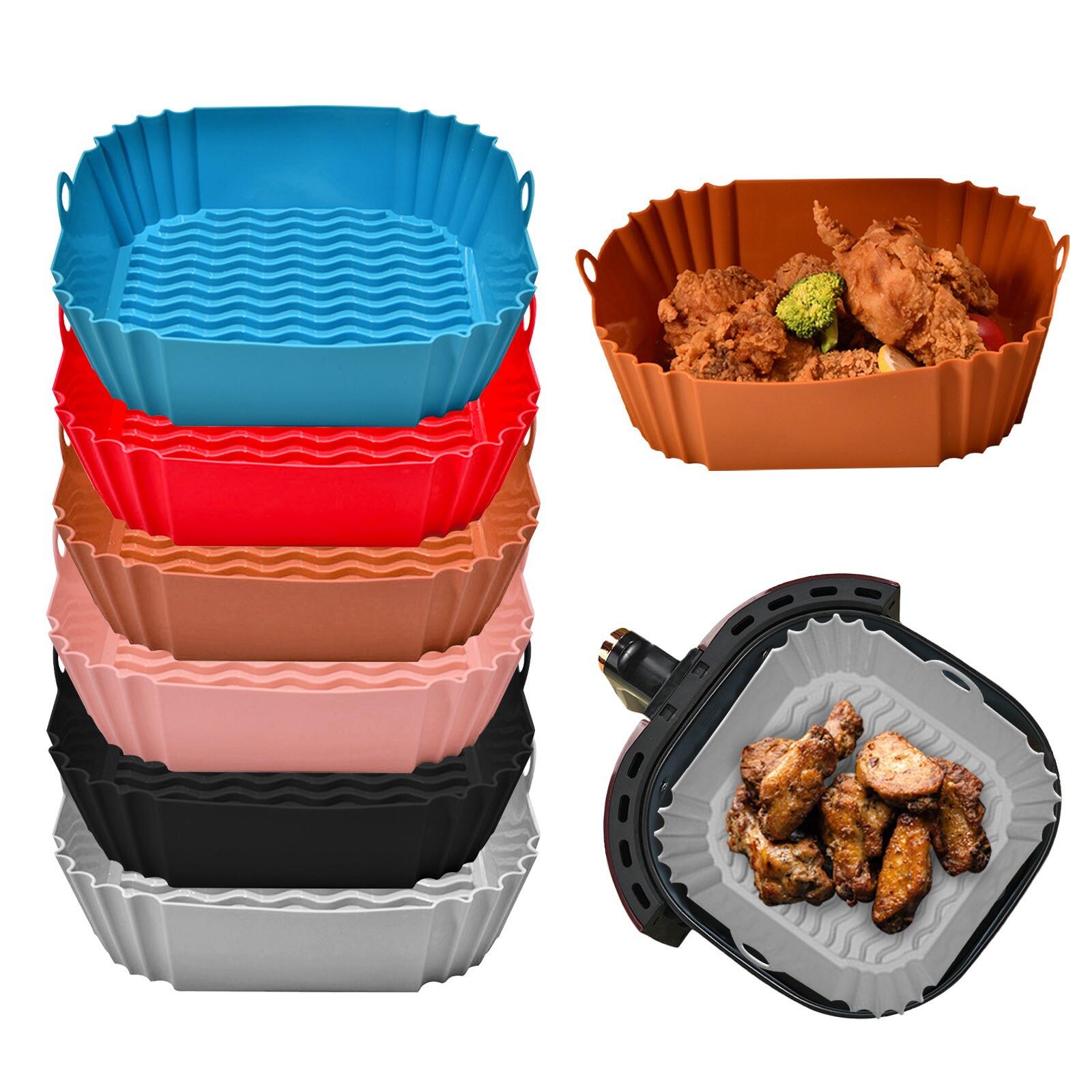 HOT Square silicone pot holder air fryer liners mold baking air fryer silicone liners accessories factory