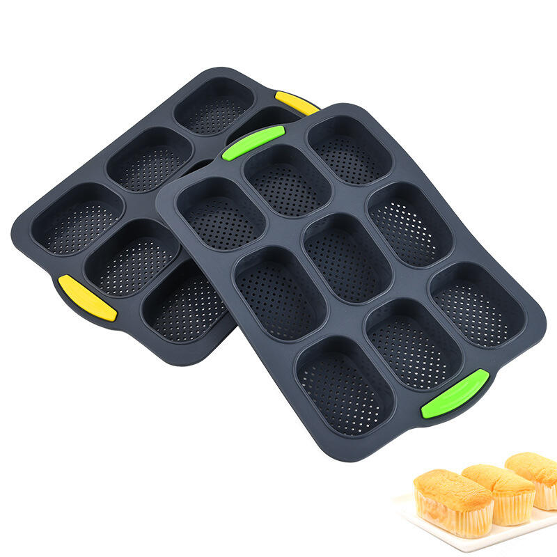 HOT Reusable Non-Stick Perforated French Stick Loaf Tins Silicone baguette bread mold manufacture