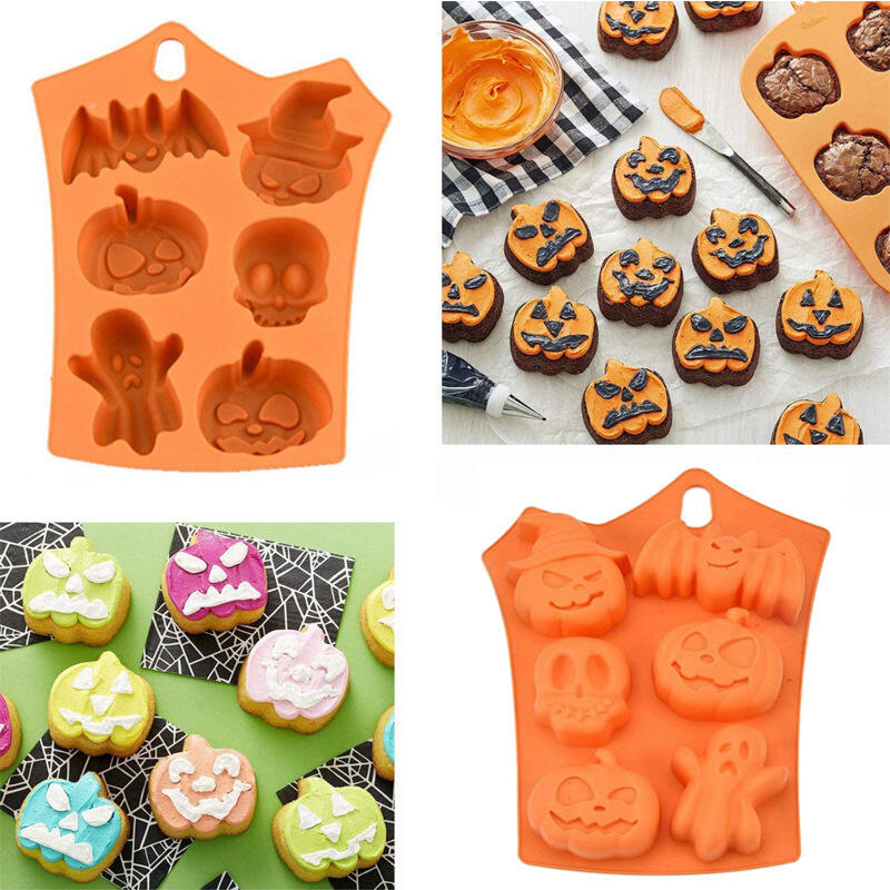 HOT Halloween Silicone Mould Chocolate Candy Jelly Baking Molds Gummy Bread Mold Trays with Christmas Themed Shapes manufacture