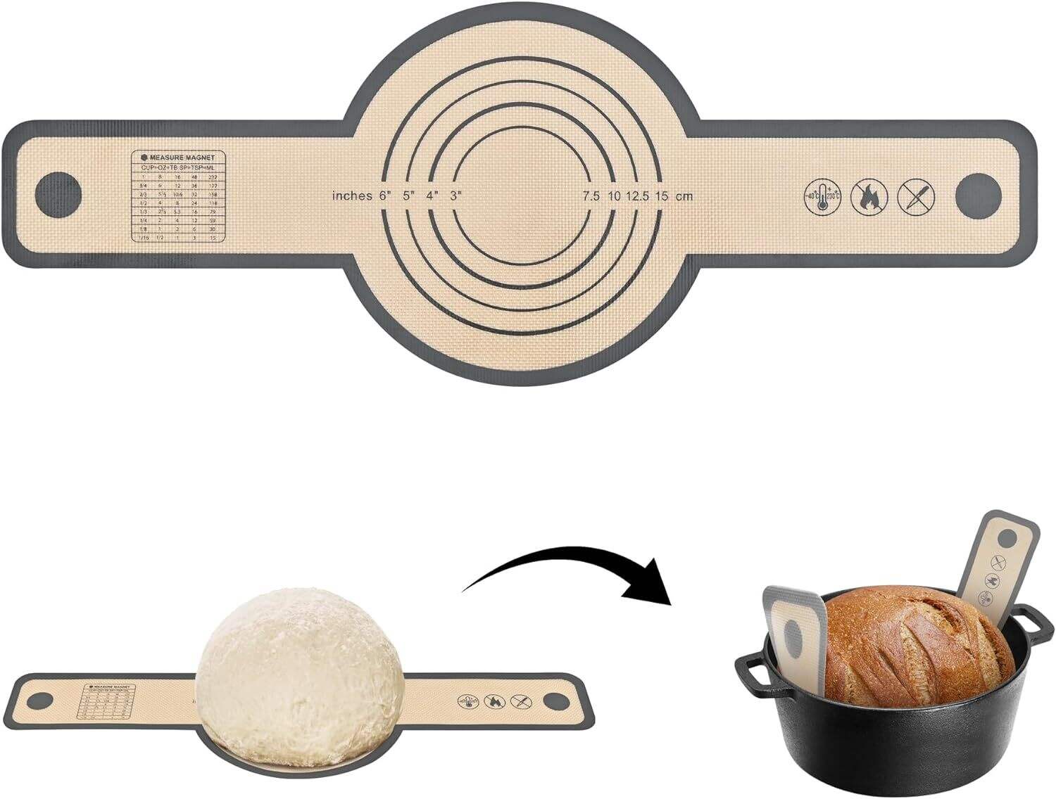 HOTReusable silicone bread sling non-stick silicone baking matfor dough pastry manufacture