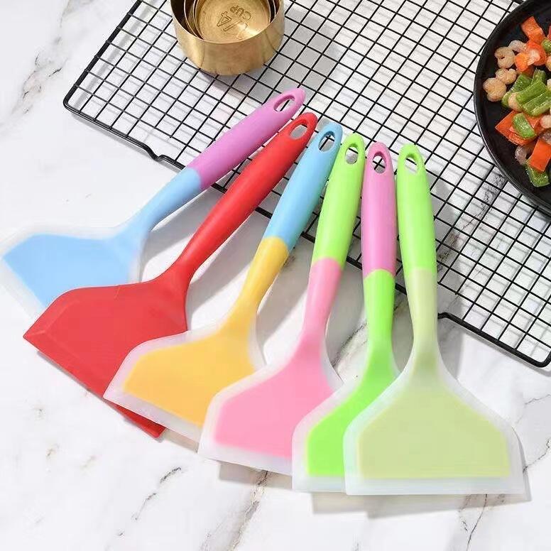 HOT Silicone cooking turner pancake shovel non-stick beef meat wide pizza spatula details