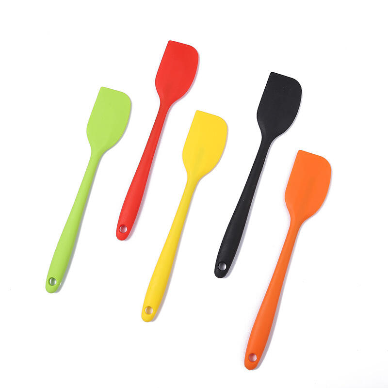 HOT Heat resistant food grade silicone spatula hindi tumitigak para sa pagluluto at pagbake