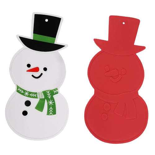 HOT Non-Slip Heat Resistant Colorful Silicone anti scald pad Christmas tree snowman shape for Hot Dishes Pots to Protect Table 