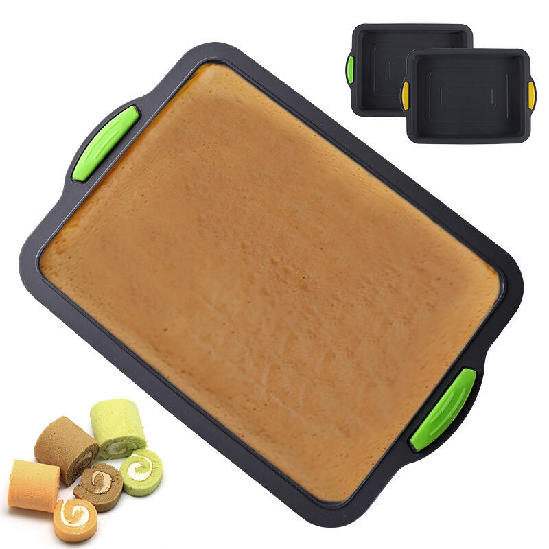 HOT Kitchen Non-Stick Silicone Square Cake and Brownie Pan with Easy Grip Steel Frame Handles Easy to Release supplier