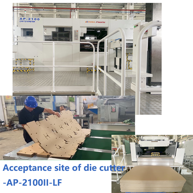 Acceptance site of corrugated carton die cut cutter--AP-2100II-LF 