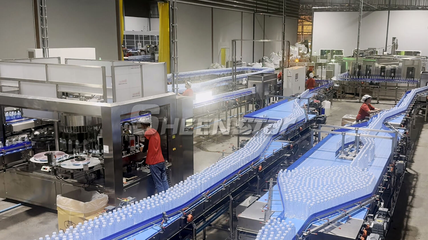 28000bph A to Z 순수 정수 생산 라인 (충전, 포장 및 팔레타이징 포함)