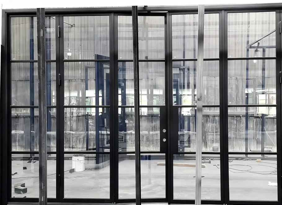 Using folding doors to maximize space.