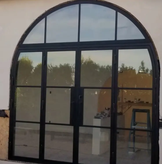 Using french doors to connect indoor and outdoor spaces.