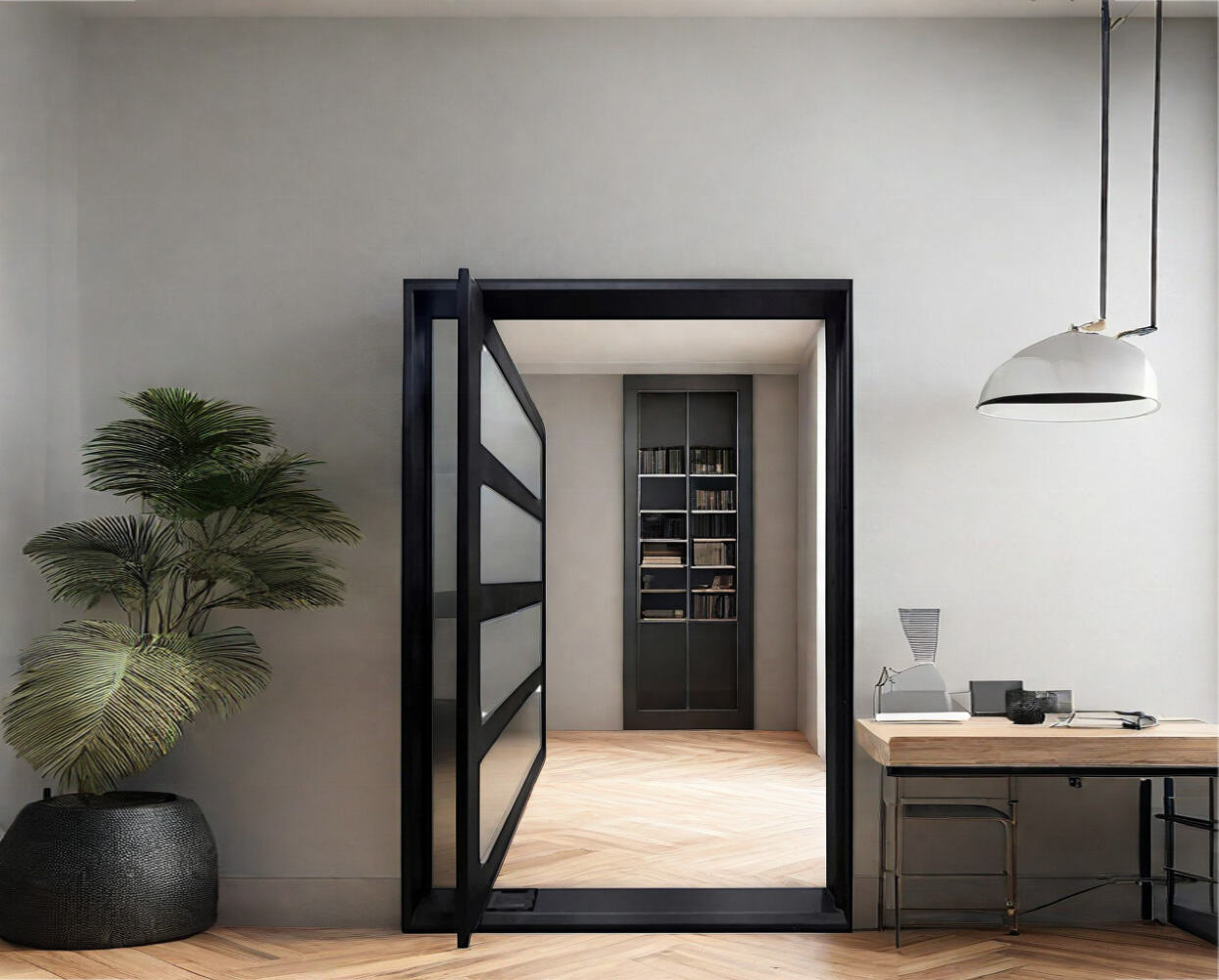Elevate Your Entrance with Minimalist Wrought Iron