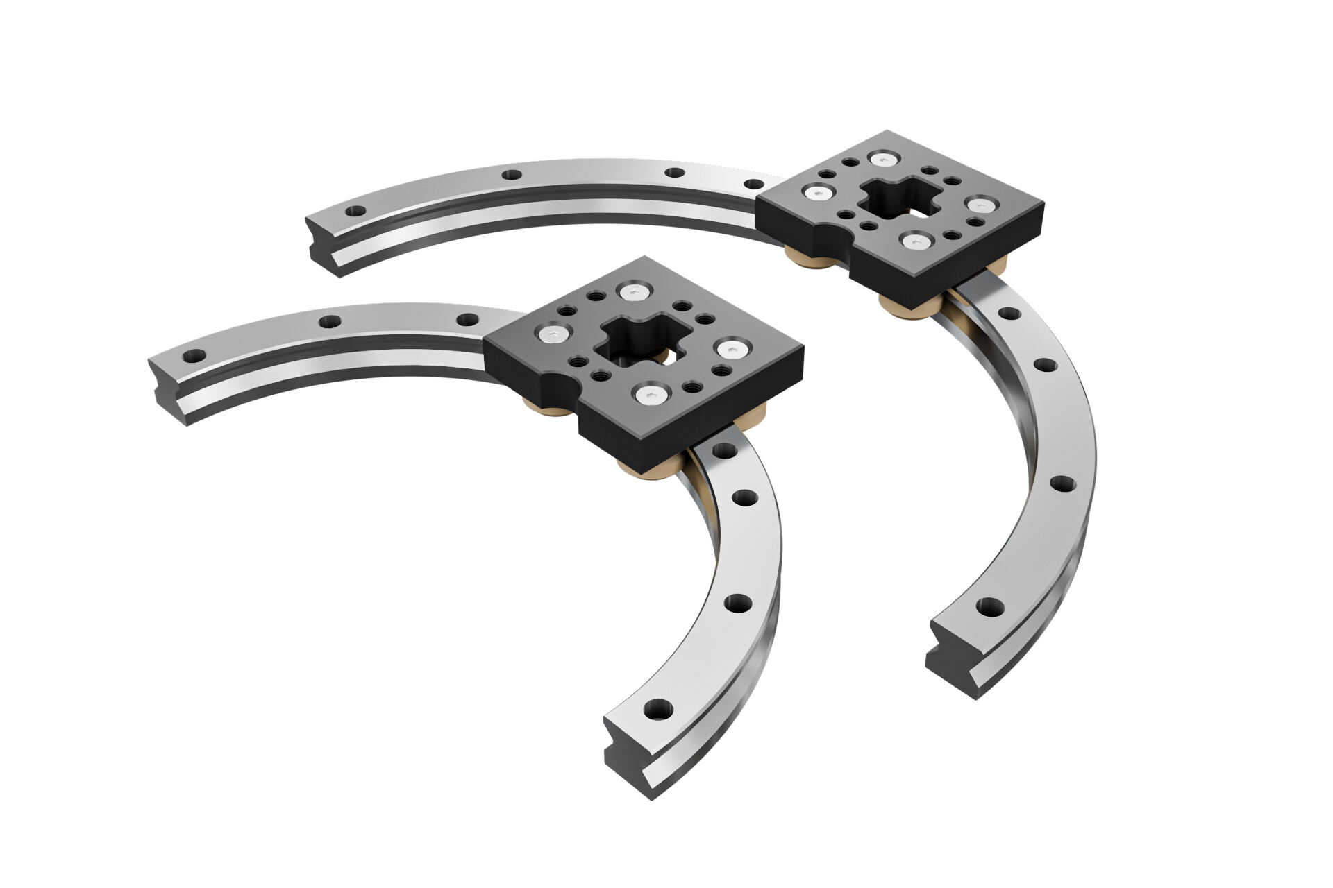 Maintenance-free, corrosion-resistant circular guide rails