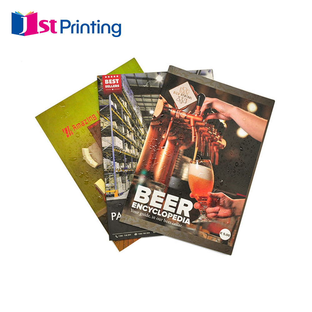 Modern Magazine Custom Booklet Perfect Binding Printing Glossy Lamination Leaflet Poster Brochure Print